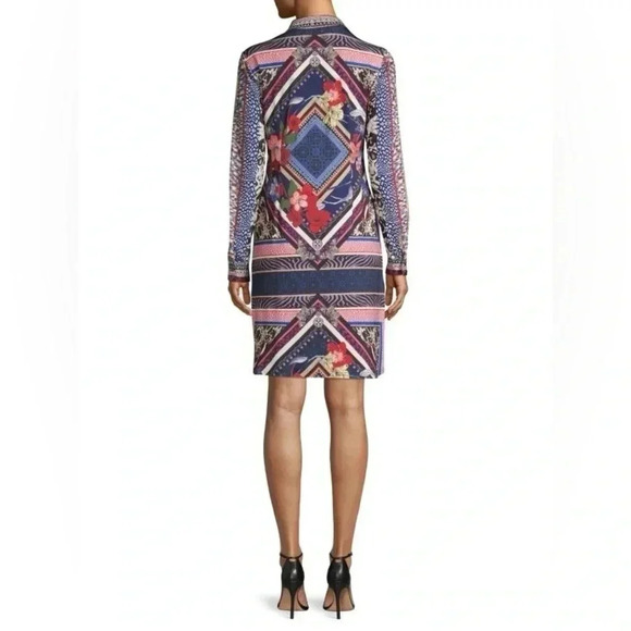 HALE BOB |  Mixed-Print Long-Sleeve Shirtdress - Picture 3 of 10